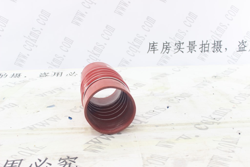 上海硅胶管KMRG-202++498-胶管110X260-内径110X硅胶管厂家,红色钢丝5凸缘4直管内径110XL260XH120X-4