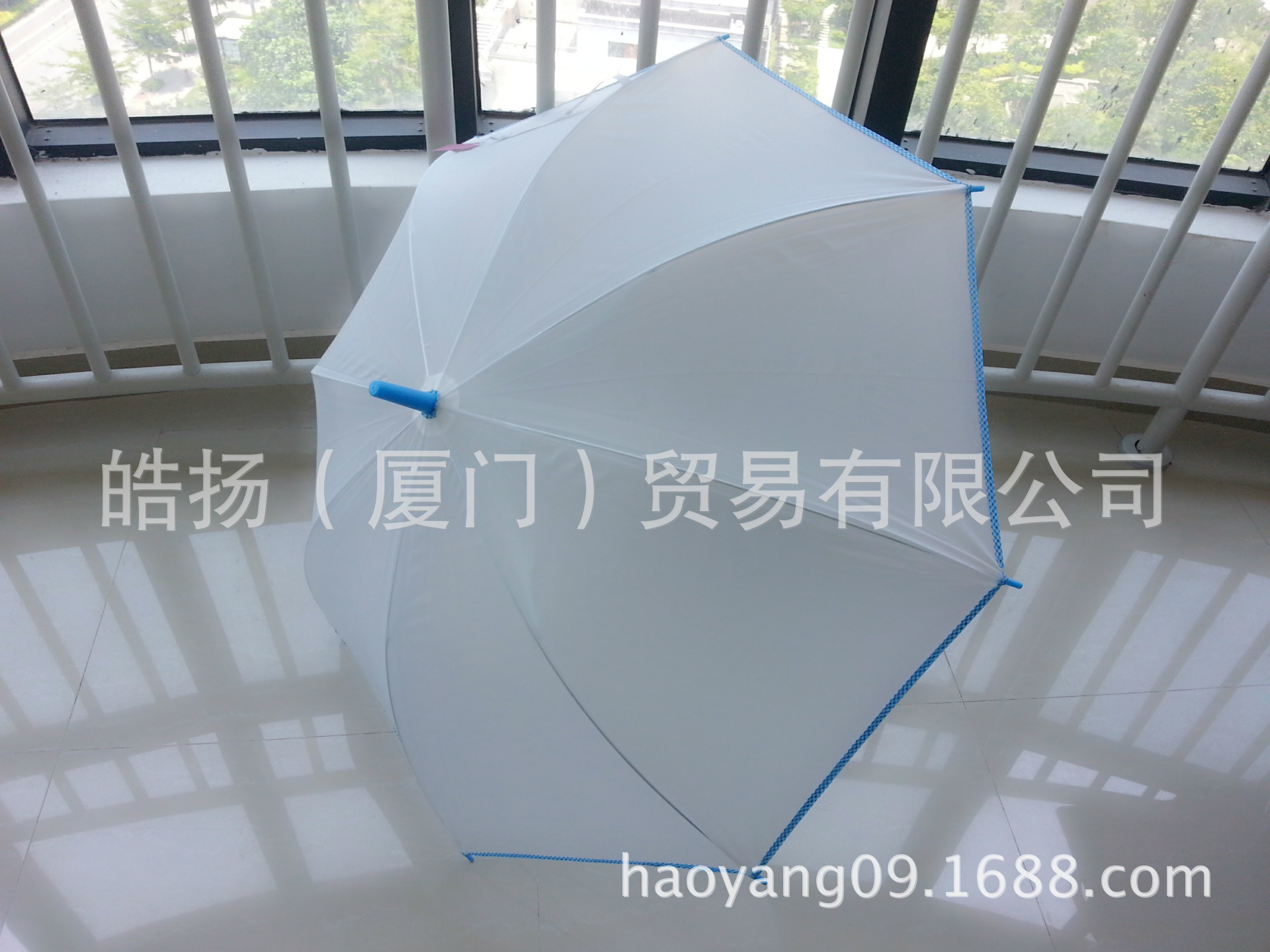 半透明菱形包边环保伞