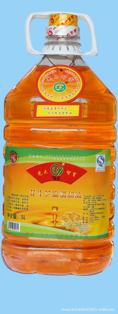 智育花生芝麻調(diào)和油 餐飲專用食用油 花生油生產(chǎn)廠家 植物調(diào)和油