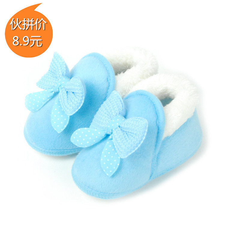 2014 春秋款可爱蝴蝶结宝宝棉鞋学步鞋批发
