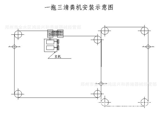 养鸡场专用刮粪机 清粪设备 亚麻绳牵引刮板式一拖三自动清粪机