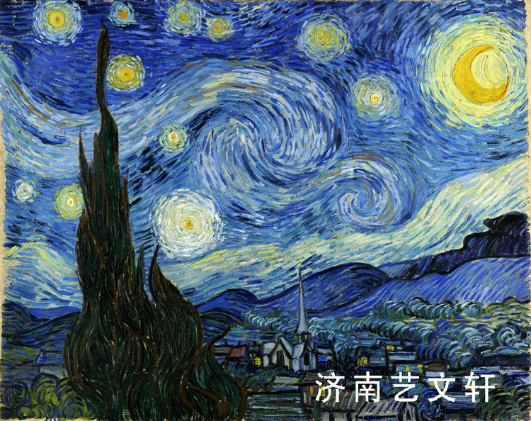 文森特·梵高 星月夜-调整-198.74x25