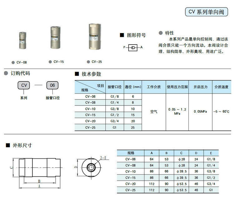 单向控制阀