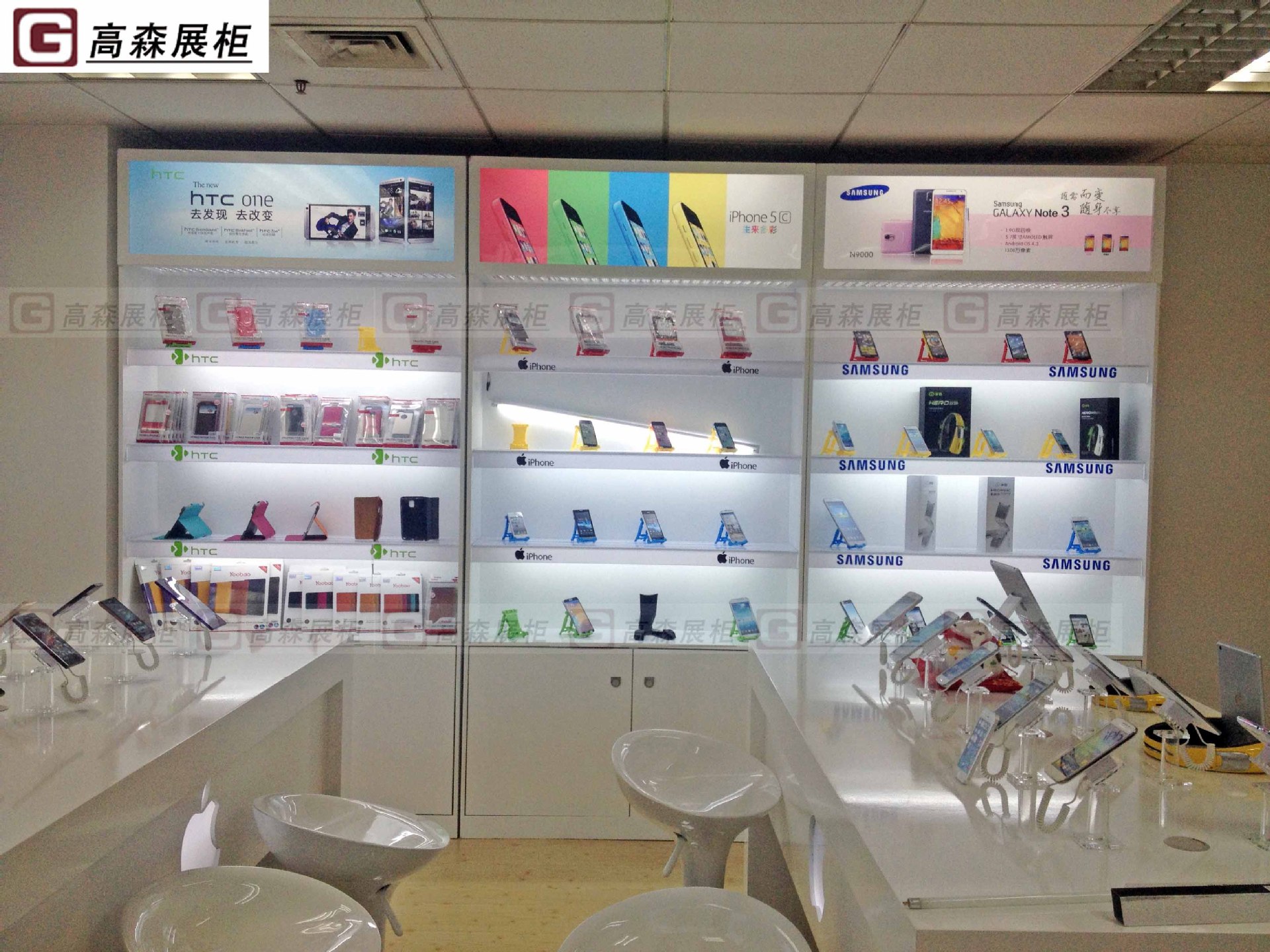 苹果手机配件高柜苹果挂件高柜三星htc小米华为苹果配件展示高柜