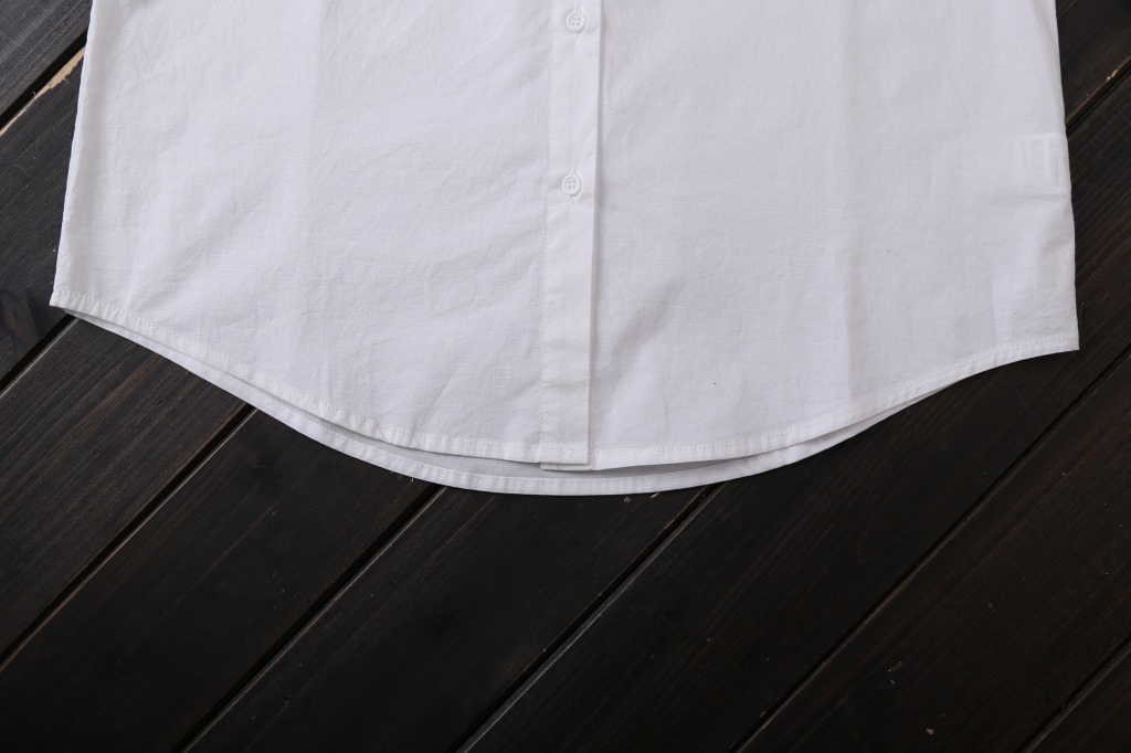 复古小圆领白衬衫