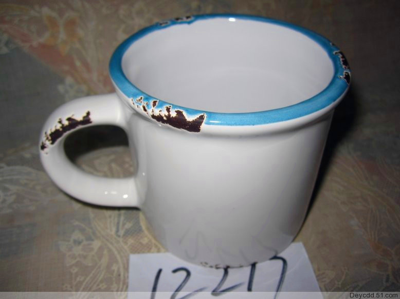 批发搪瓷破旧做旧复古陶瓷杯子随手杯长期生产ycd2763