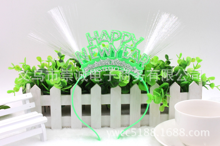 新年光纤头箍绿色