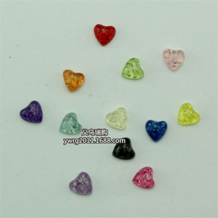 diy指甲钻饰品心形树脂冰花碎冰宝石复古美甲用品批发 树脂花
