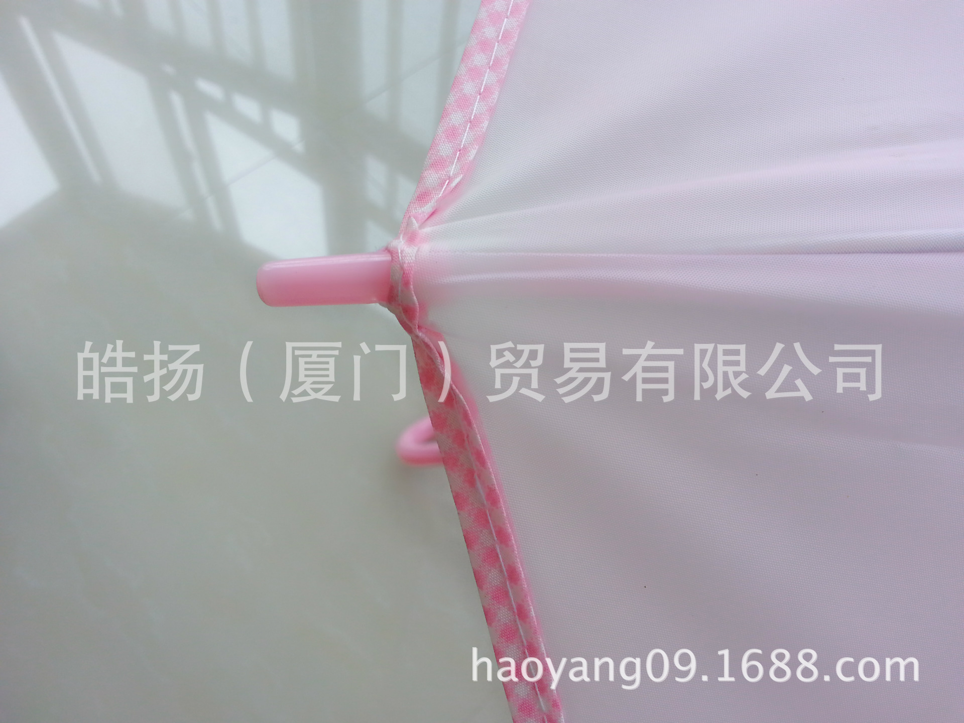 半透明菱形包边环保伞