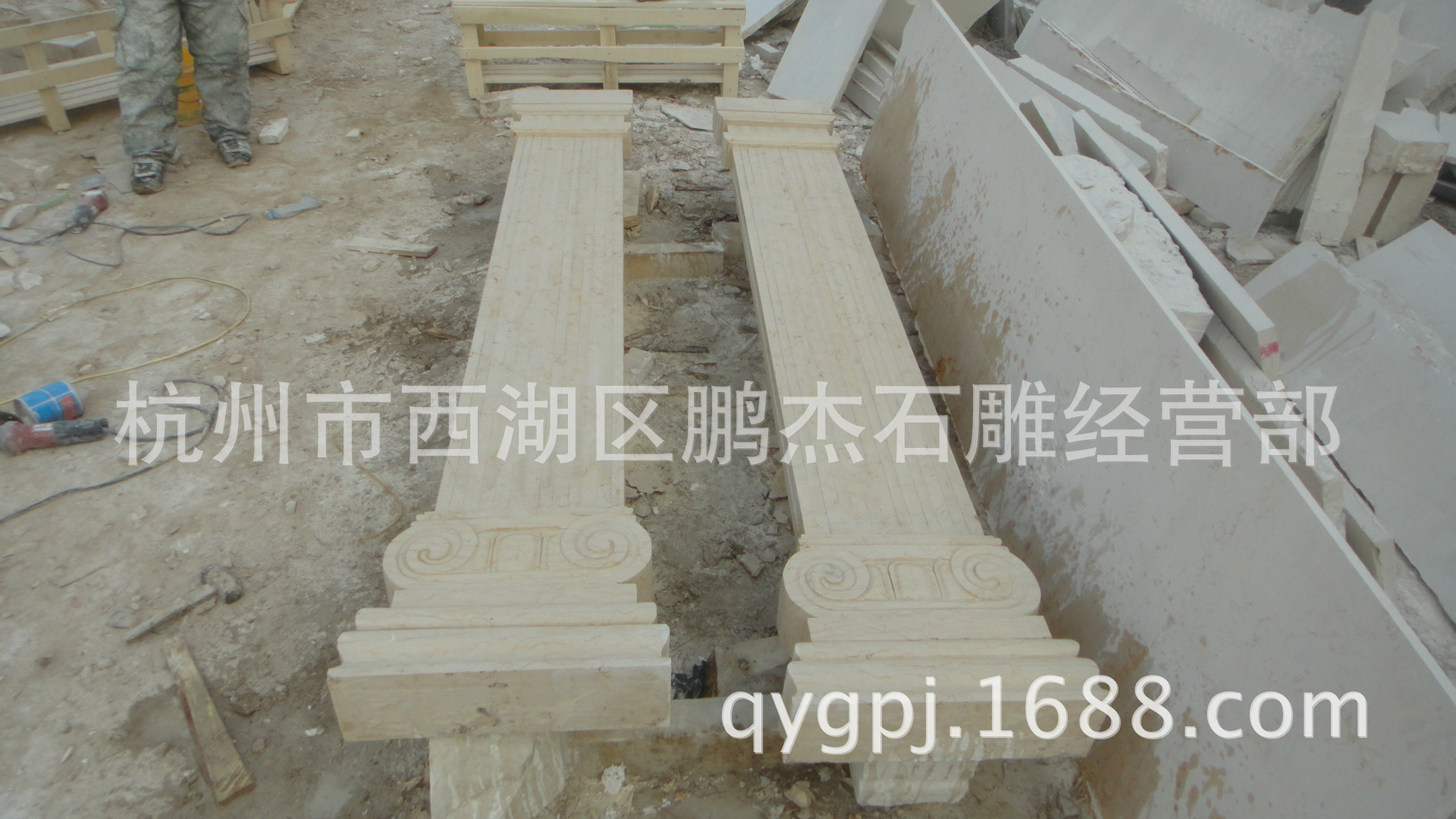石材罗马方柱 欧式石柱 石头柱子 大理石罗马柱