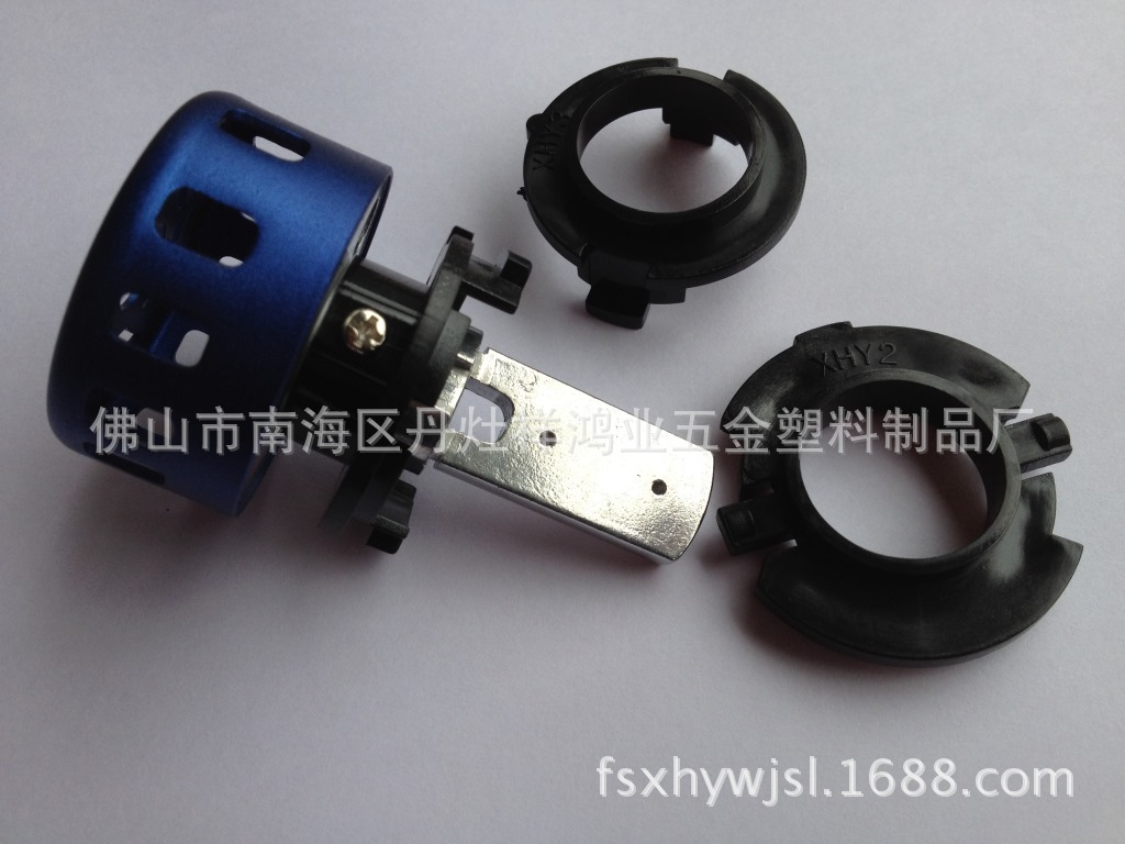 摩托车电动车二代立柱双珠LED前大灯塑料卡盘