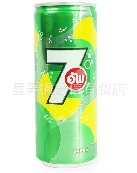 泰国进口 百事可乐 七喜柠檬味饮料 罐装 245ml*24听/件