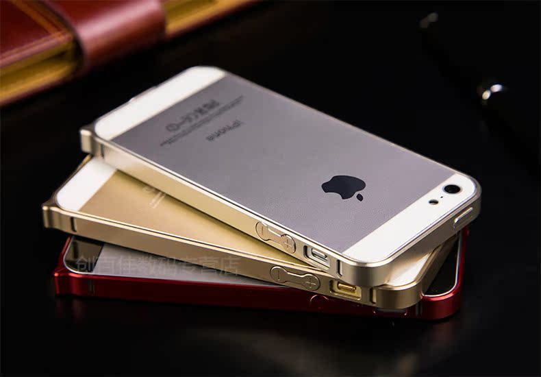 iphone5s金属边框 苹果4手机金属边壳 苹果5铝合金边框 带按键框图片