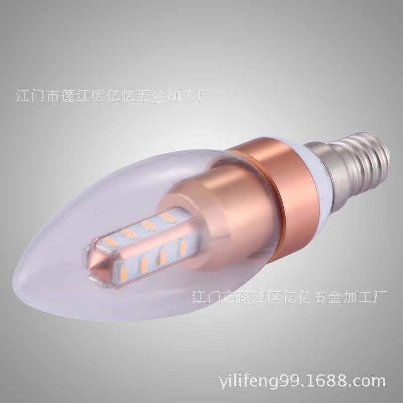 LED天花灯 LED贴片蜡烛灯蜡尾泡白光暖光E27E14B22专供质量优质