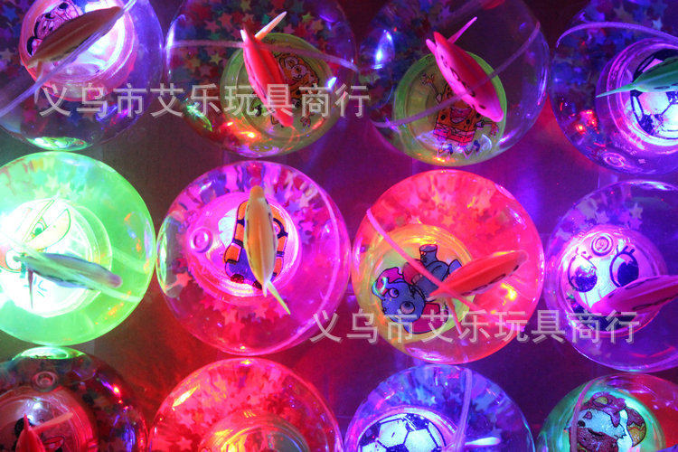 5厘米 水晶弹力球 发光球 闪光儿童玩具 热销