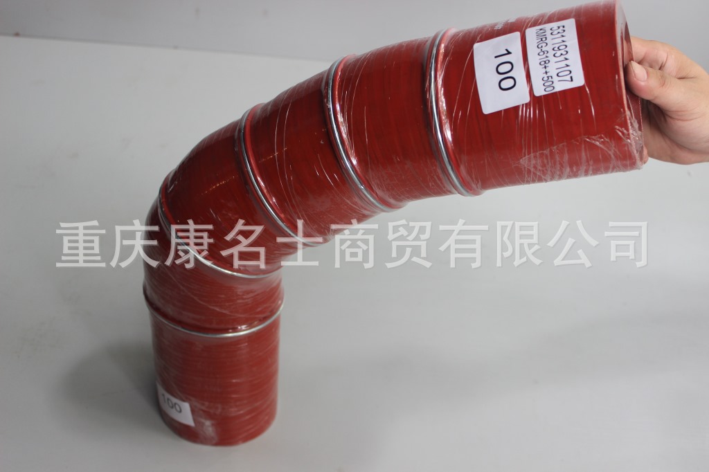 水暖硅胶管KMRG-618++500-胶管5311931107-内径100X硅胶管耐高温,红色钢丝5凸缘57字内径100XL550XL430XH270XH370-8