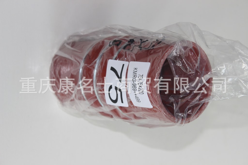 硅胶管耐高温KMRG-970++499-胶管80X80X210-内径80X膨胀胶管,红色钢丝4凸缘3直管内径80XL210XH90X-3