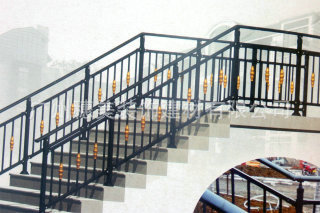 生产销售f-06欧式铁艺楼梯扶手 楼梯扶手批发