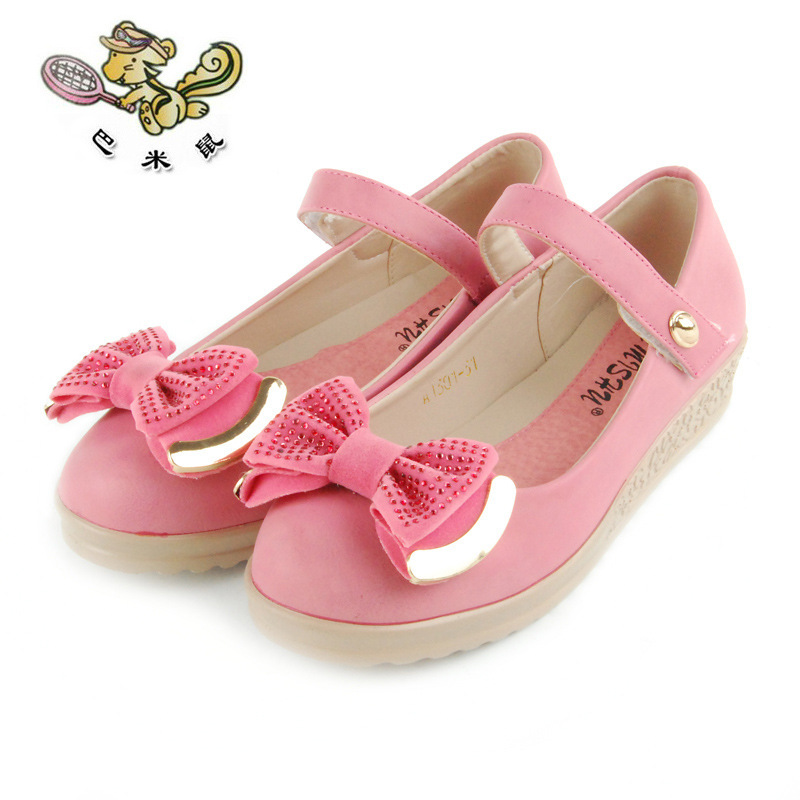 中国好童鞋 秋款闪钻高雅蝴蝶结 女童鞋公主单鞋批发
