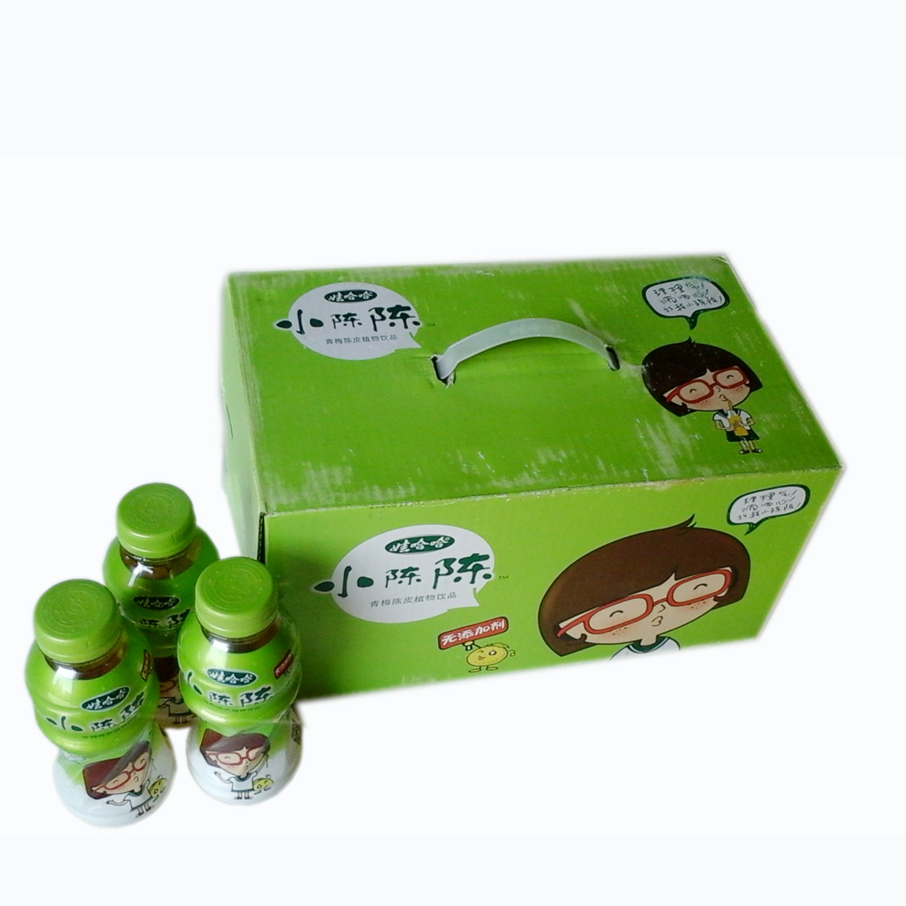 小陳陳    青梅陳皮植物飲品小陳陳  娃哈哈正品   350mlx15瓶