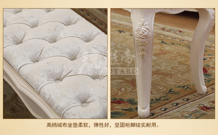 厂家批发价 法式欧式实木卧室床尾凳 实木换鞋凳 长凳