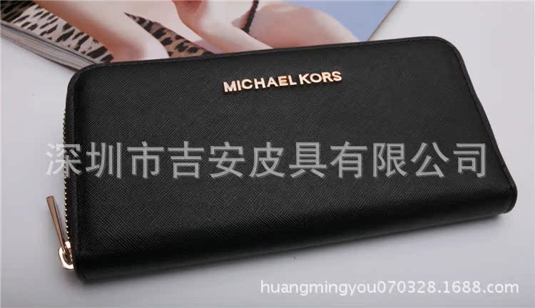 MK 十字紋 字母 長款錢包 吉安皮具42