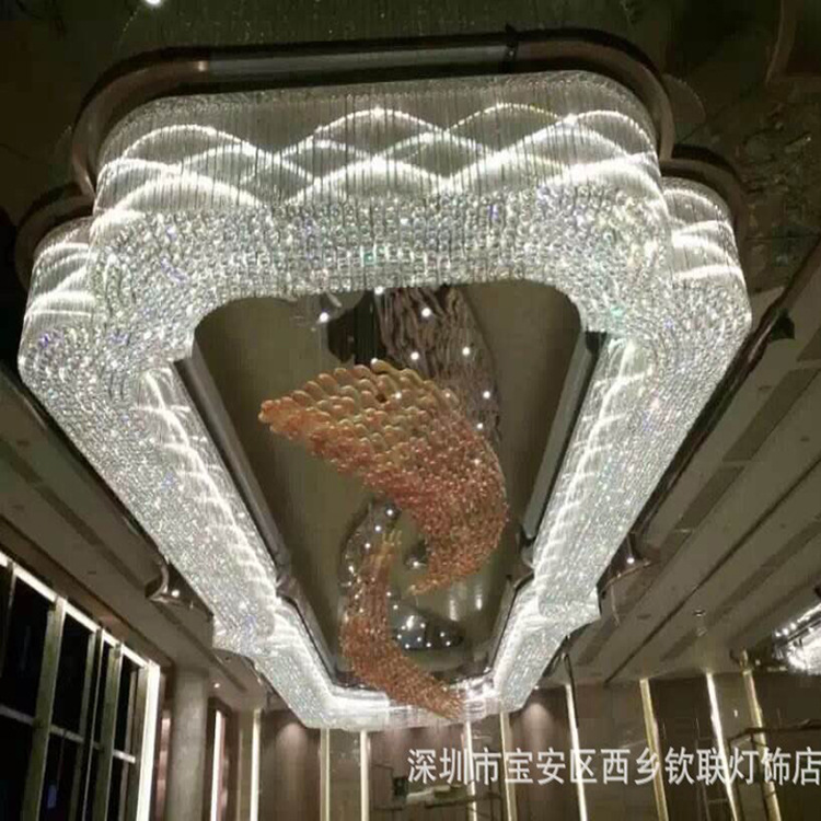 非标工程定制灯具 钦联 工程灯具 水晶灯 大厅灯 酒店别墅非标工程灯 厂家直接定做