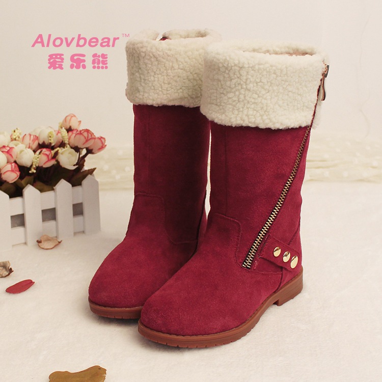 2014冬季新款中童保暖儿童雪地靴外贸品牌童鞋厂家直销韩版X161