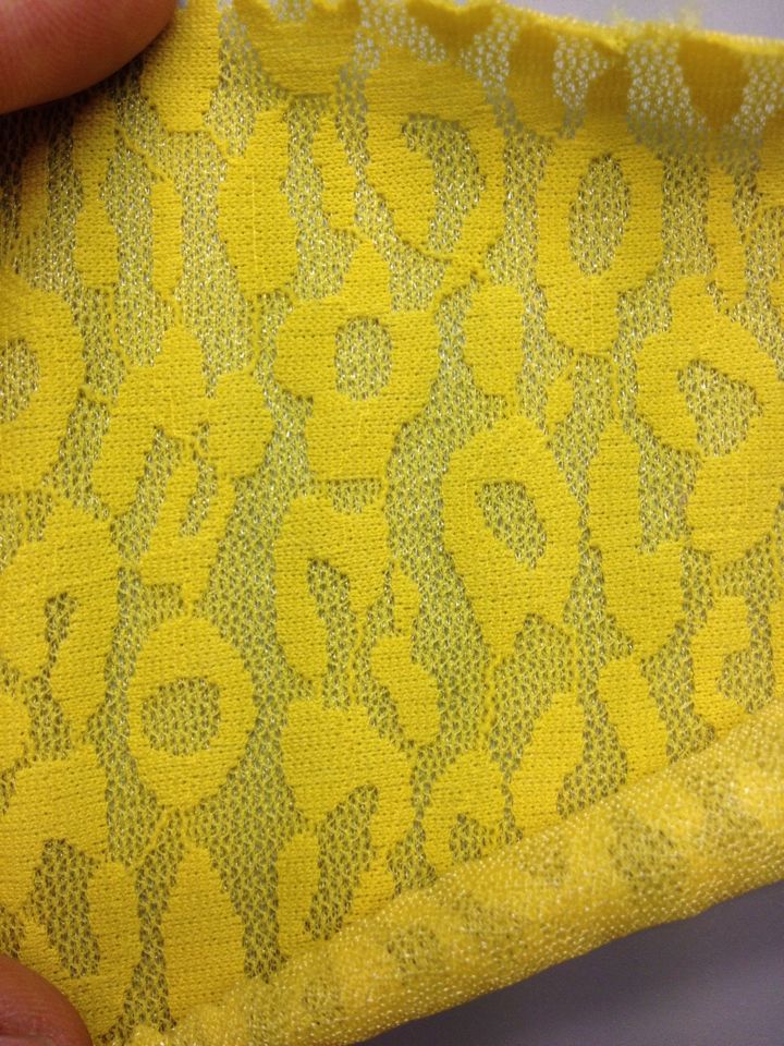 2014新款豹紋蕾絲復合 薑黃色