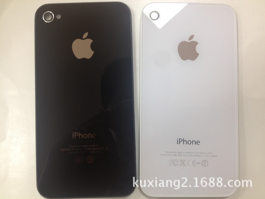 苹果4后盖玻璃iphone4电池后盖4代4g黑白色后壳中文英文外壳