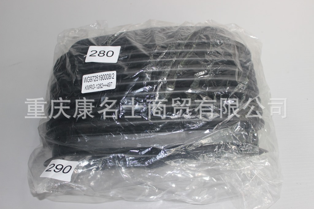 硅胶管 规格KMRG-1282++497-波纹管WG9725190008-2-耐高温耐酸碱胶管,黑色钢丝无凸缘无直管内径280变290XL340XL140XH190X-2