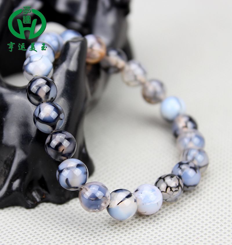 白龙纹玛瑙手链 6810