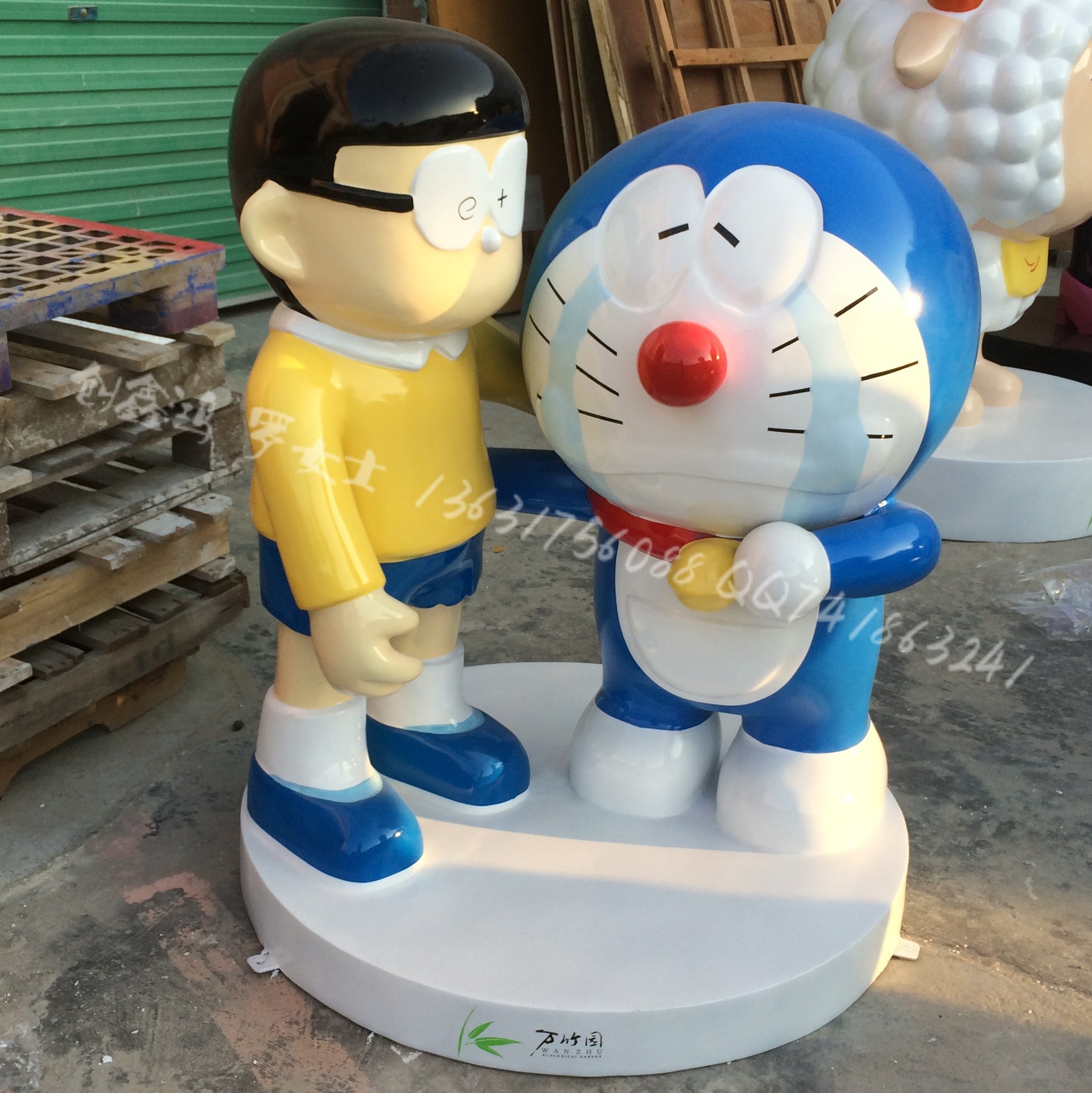 惠州厂家直销玻璃钢动漫卡通雕塑 哆啦a梦 叮当猫卡通雕塑
