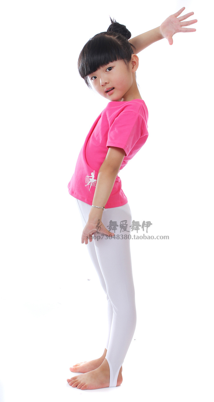 儿童舞蹈裤 打底 健身裤 女童练功 考级 健美 紧身踩脚裤 氨纶