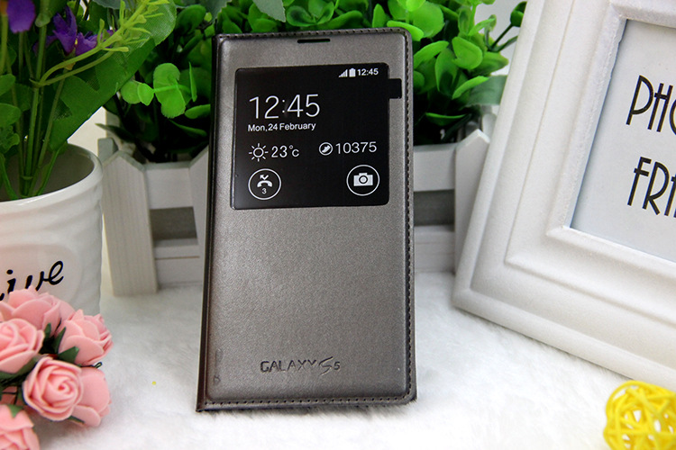 三星galaxys5原装防水圈手机皮套i9600智能休眠芯片拆
