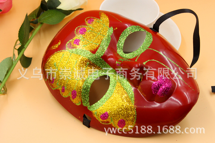 舞会面具红色
