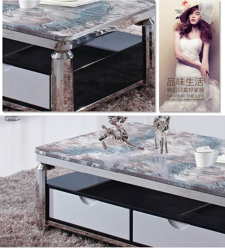 【佳优】厂家专业生产不锈钢S631茶几 沙发茶桌搭配现代美的感觉