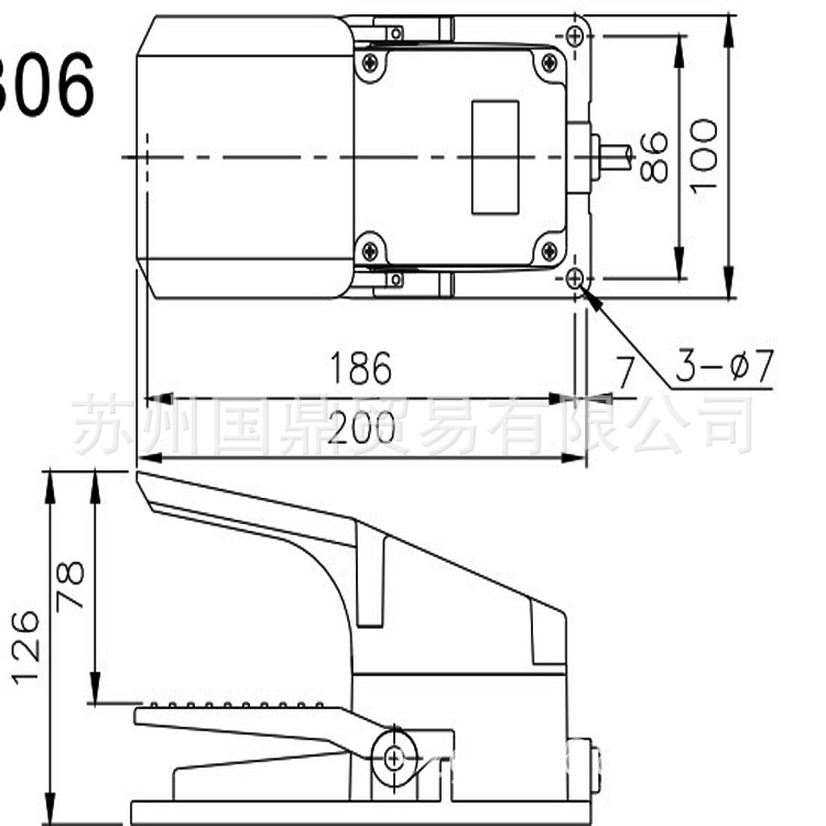 苏州供应原装天得脚踏开关 tfs-304 天得护盖式踩踏开关