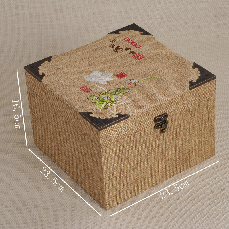 新款茶叶包装盒 以荷为贵内配半斤陶瓷茶叶罐精美茶叶包装5