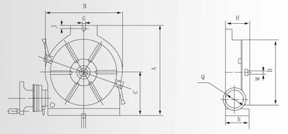 hv6横立两用分度盘,铣床立卧回转分度盘,150手动回转工作台