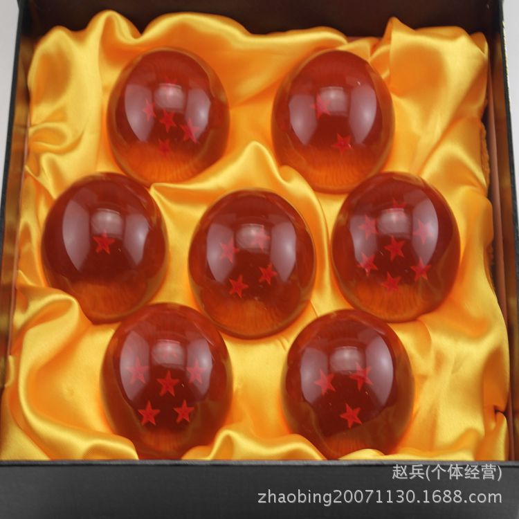 正版龙珠树脂工艺品 4cm小号七龙珠 立体星 龙珠球 工艺摆件