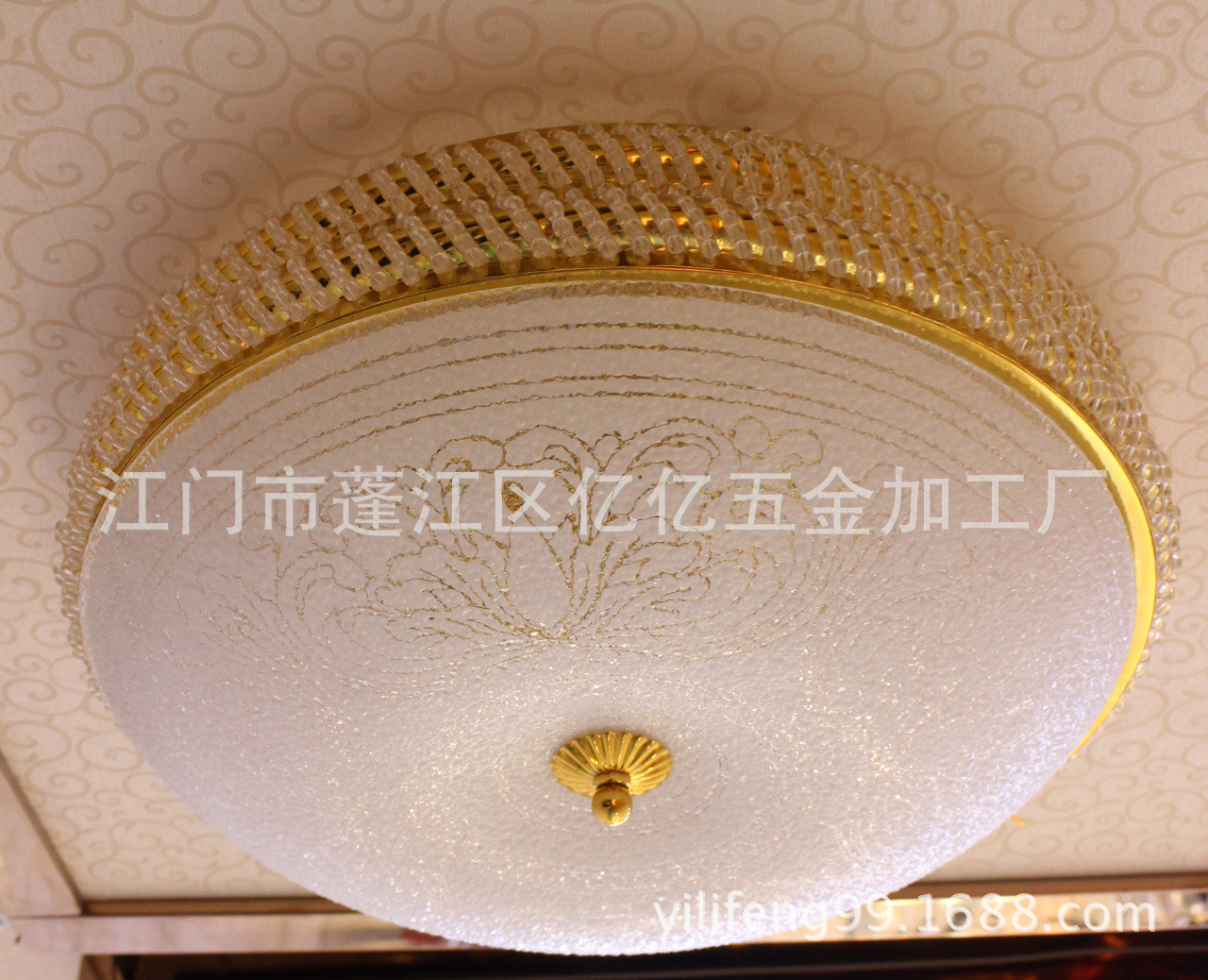 水晶吸顶灯 8863白灼灯LED贴片灯客厅吸顶灯镀烙水晶玻璃客厅吸顶灯