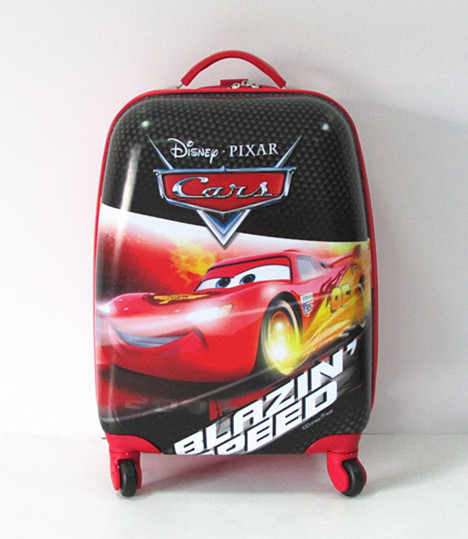 廠傢直銷兒童硬殼拉桿行李箱 汽車款旅行箱 萬向輪登機箱包批發