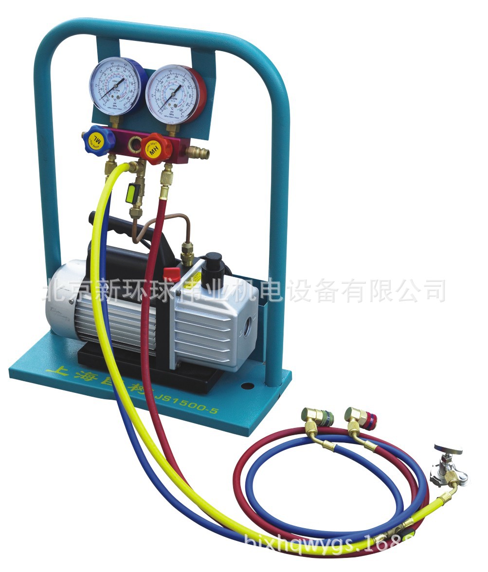 汽车空调冷媒便携式抽真空加注机(双表)js-1500-5