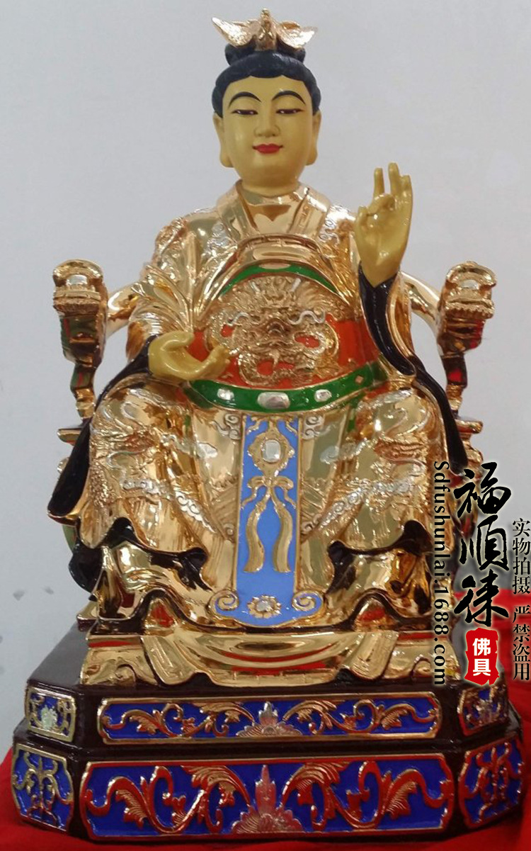新款台湾铜鎏金佛像瑶池圣母纯铜铸造法相庄严殊胜王母娘娘
