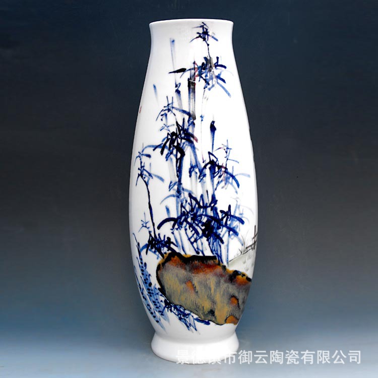 正品 名家作品 陶瓷花瓶景德镇【彭湘龙】作品 写意瓷瓶