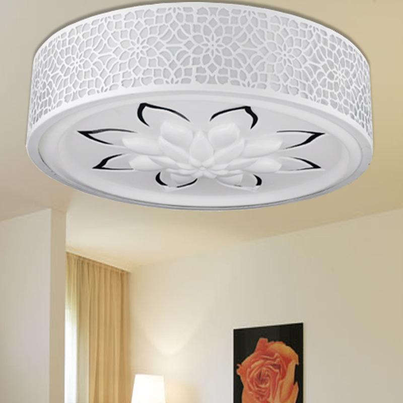 简宜美 现代简约 LED  荷花 吸顶灯客厅卧室书房圆形灯具灯饰