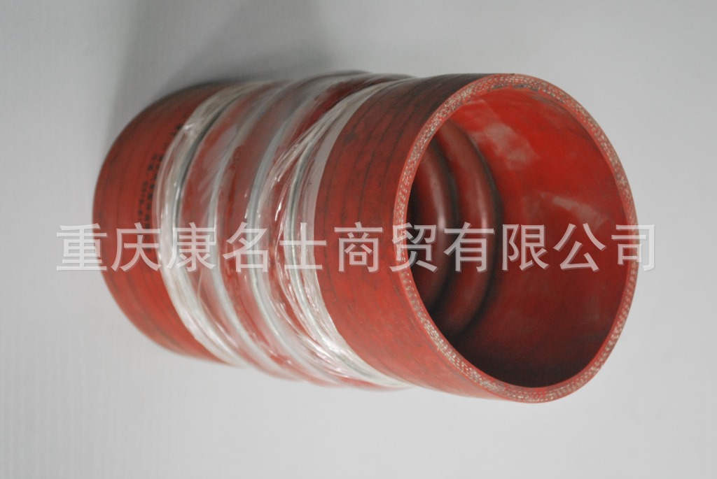 硅胶管的规格KMRG-476++500-胶管内径110XL205内径110X耐酸碱硅胶管,红色钢丝4凸缘3直管内径110XL205XH120X-6
