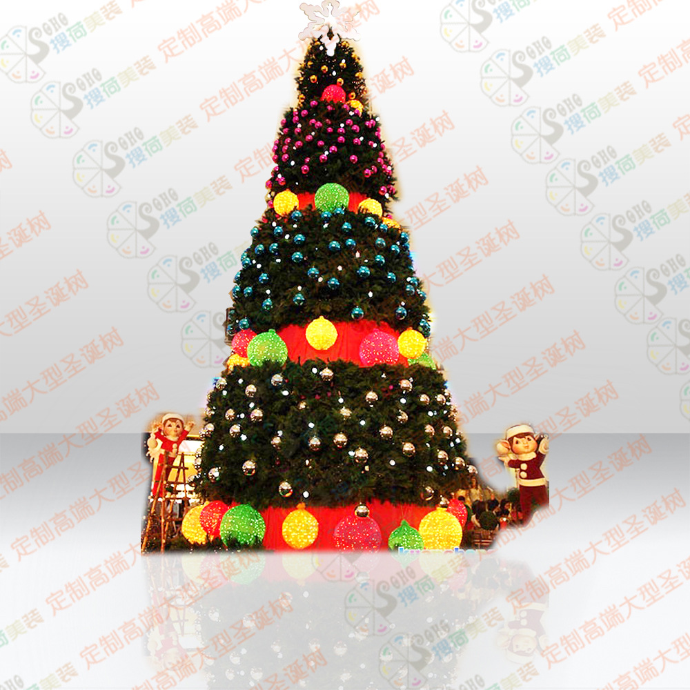 搜荷工艺品 镂空圣诞树 商场圣诞装饰 大圣诞树 10米圣诞树定制