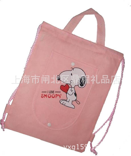 【鼎程】卡通束口袋,厂家定做优质拉线包,无纺布袋背带包环保袋